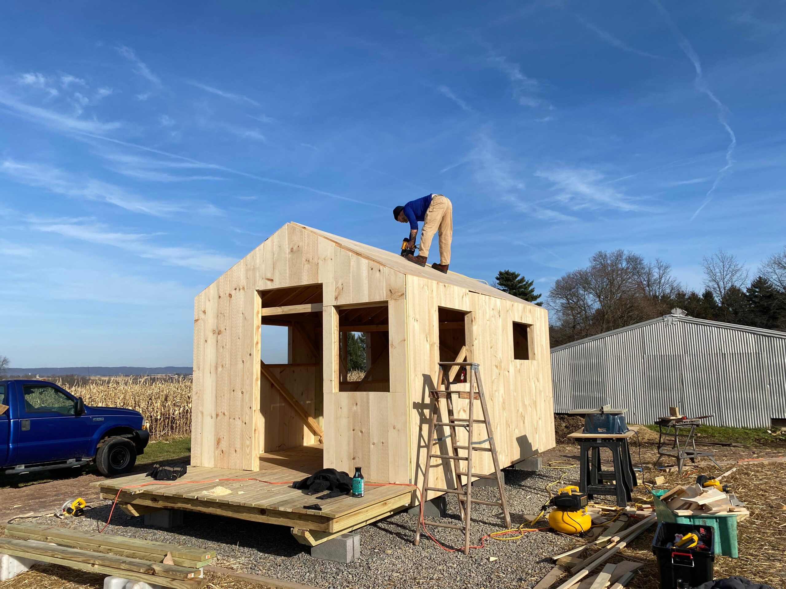 Izba Build Recap: Wall and Roof Sheathing